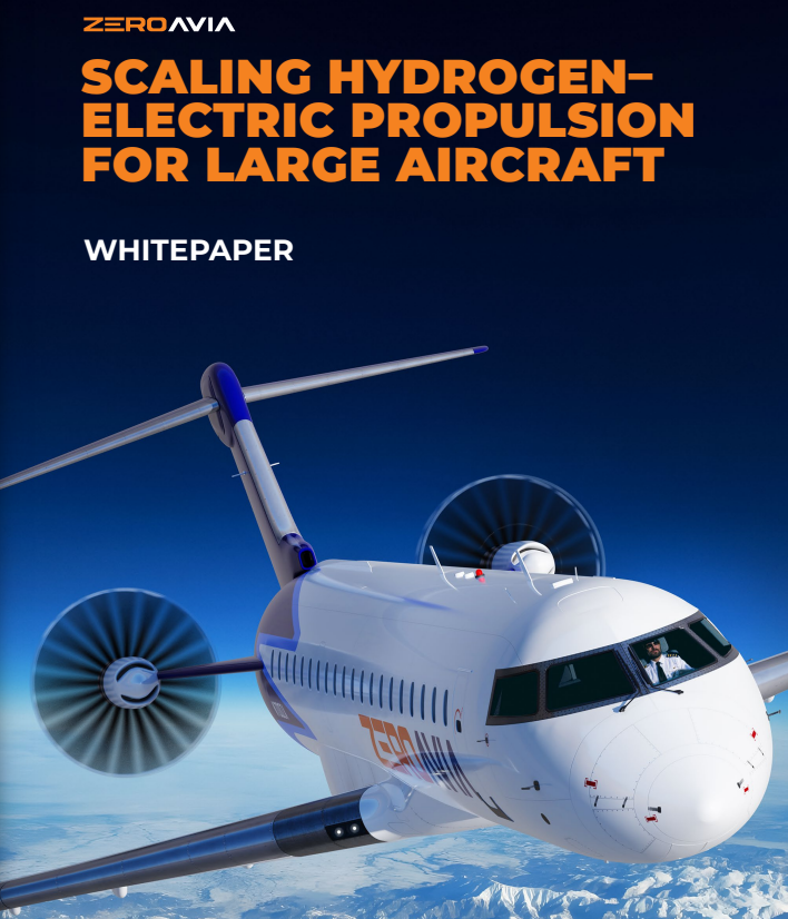 Libro blanco de ZeroAvia: Ampliación de la propulsión eléctrica con hidrógeno para aeronaves de gran tamaño. Foto: ZeroAvia